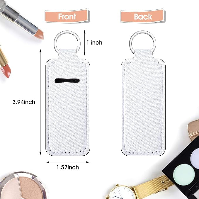 Lip Gloss Neoprene Holder Keychain Camo Design