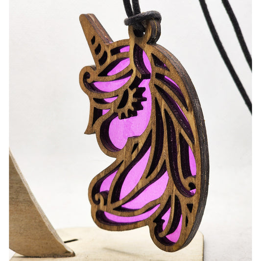 Unicorn Car Charm with stained glass look