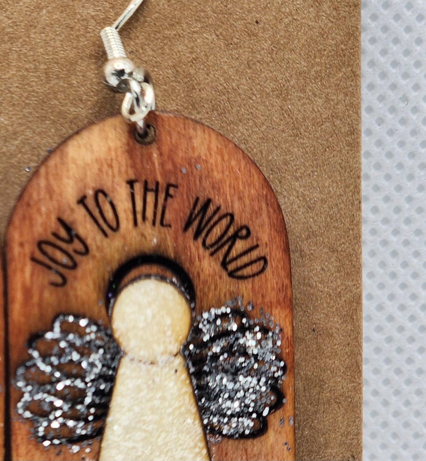 Joy to the World Angels Basswood Earring